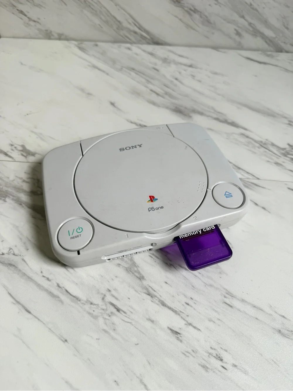 Vintage Sony PSone Slim Console SCPH-101 White Memory Card As-Is